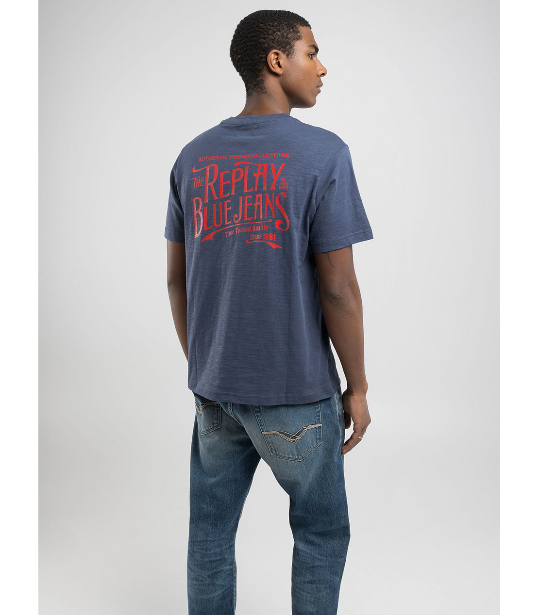 コットンジャ－ジープリントＴシャツ 詳細画像 ブルー 3